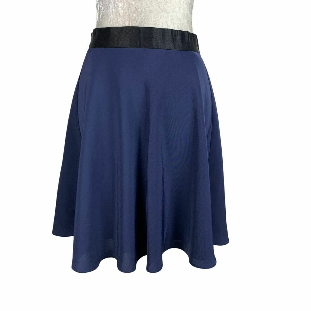 3.1 Phillip Lim for Target Navy Blue Circle Skirt Skater Banded Waist Lined‎ 10